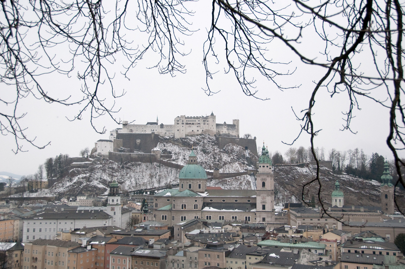 Festung Hohensalzburg vom Kapuzienerberg aus