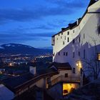 Festung in Salzburg bei Nacht