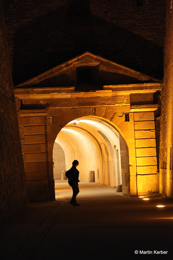 Festung Koblenz Ehrenbreitstein bei Nacht