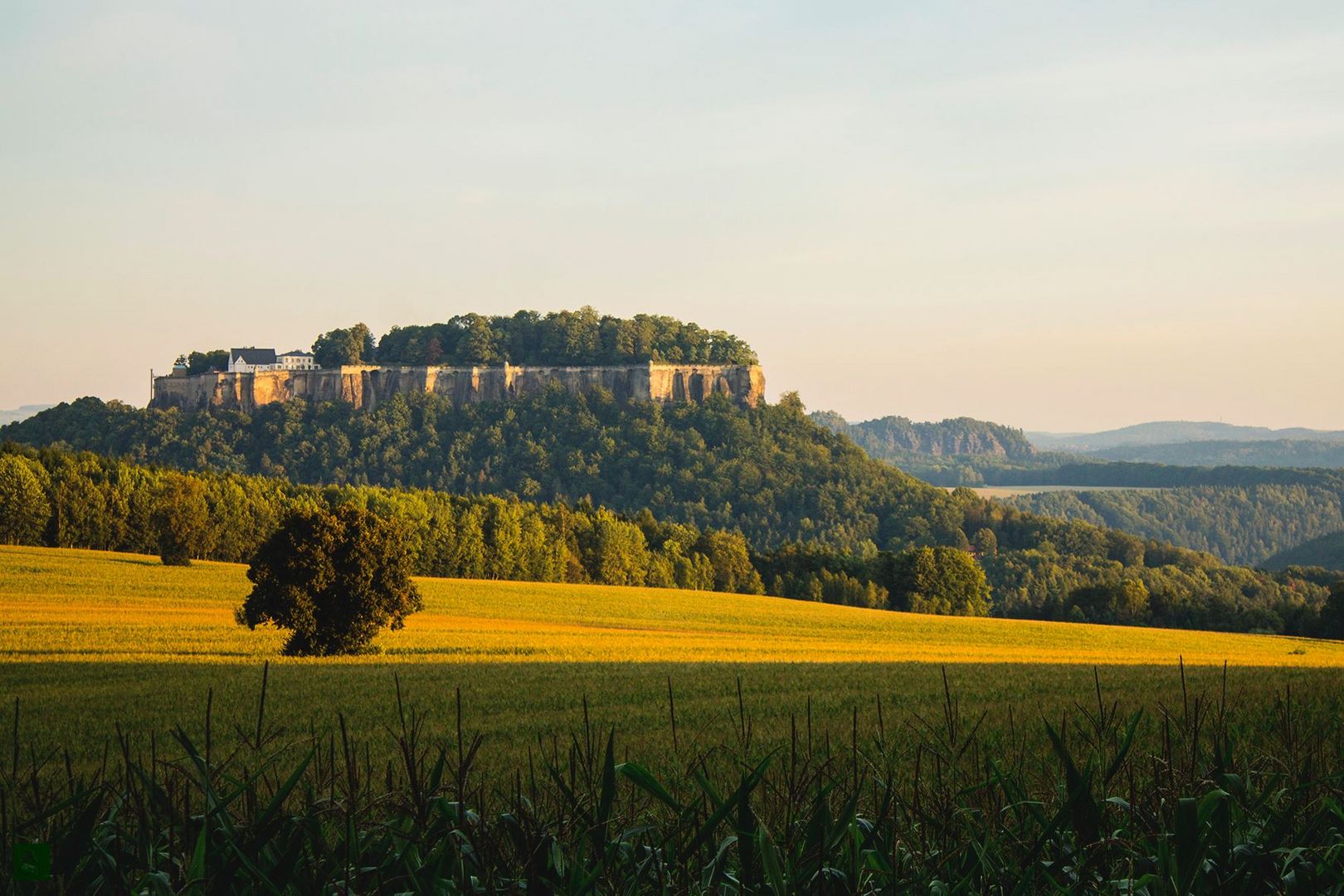 Festung Königstein bei Sonnenaufgang