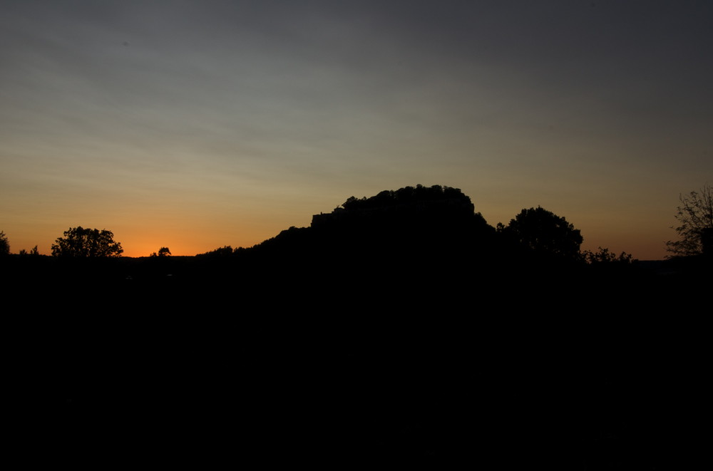 Festung Königstein beim Sonnenuntergang