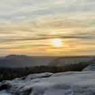 Festung Königstein im Sonnenuntergang 