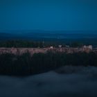 Festung Königstein kurz vor Sonnenaufgang