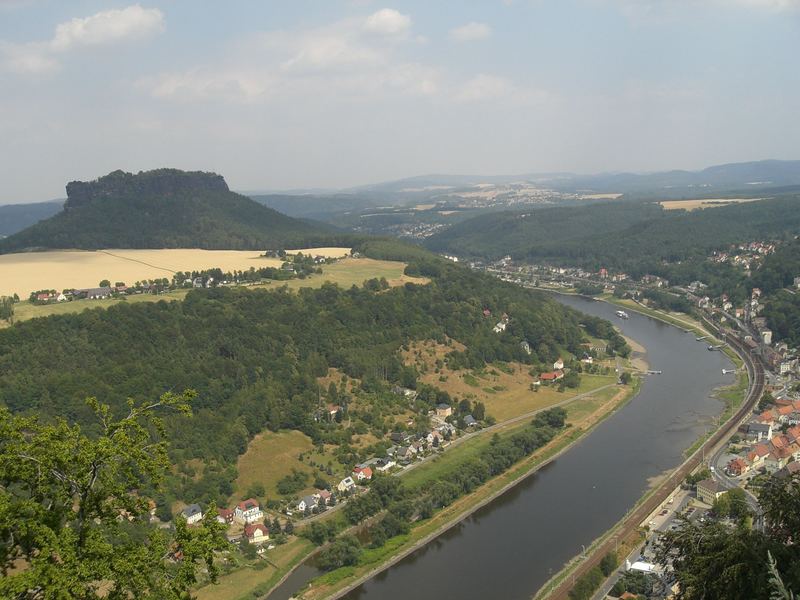 Festung Königstein - Sicht auf den Tafelberg