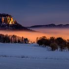 Festung Königstein zur blauen Stunde