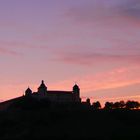 Festung Marienberg in Würzburg nach dem Sonnenuntergang
