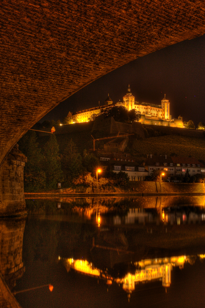 Festung Marienberg und Ludwigsbrücke in Würzburg