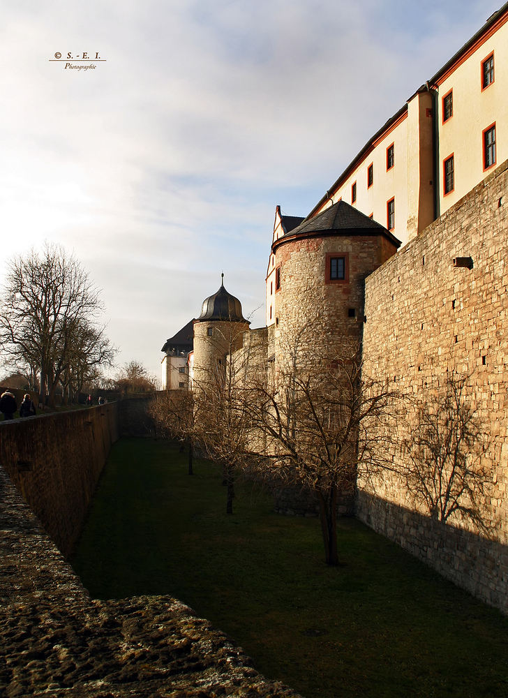 " Festung Marienberg und Stadtblick aus der Burgperspektive Würzburg "