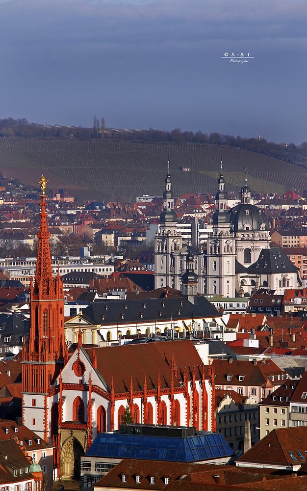 " Festung Marienberg und Stadtblicke aus der Burgperspektive Würzburg "