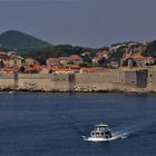 Festung und Altstadt von Dubrovnik von der Seeseite aus