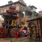 Festwagen auf Bisket Jatra Festival in Bhaktapur