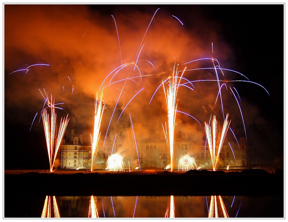 Feu artificiel au Chateau de Chambord