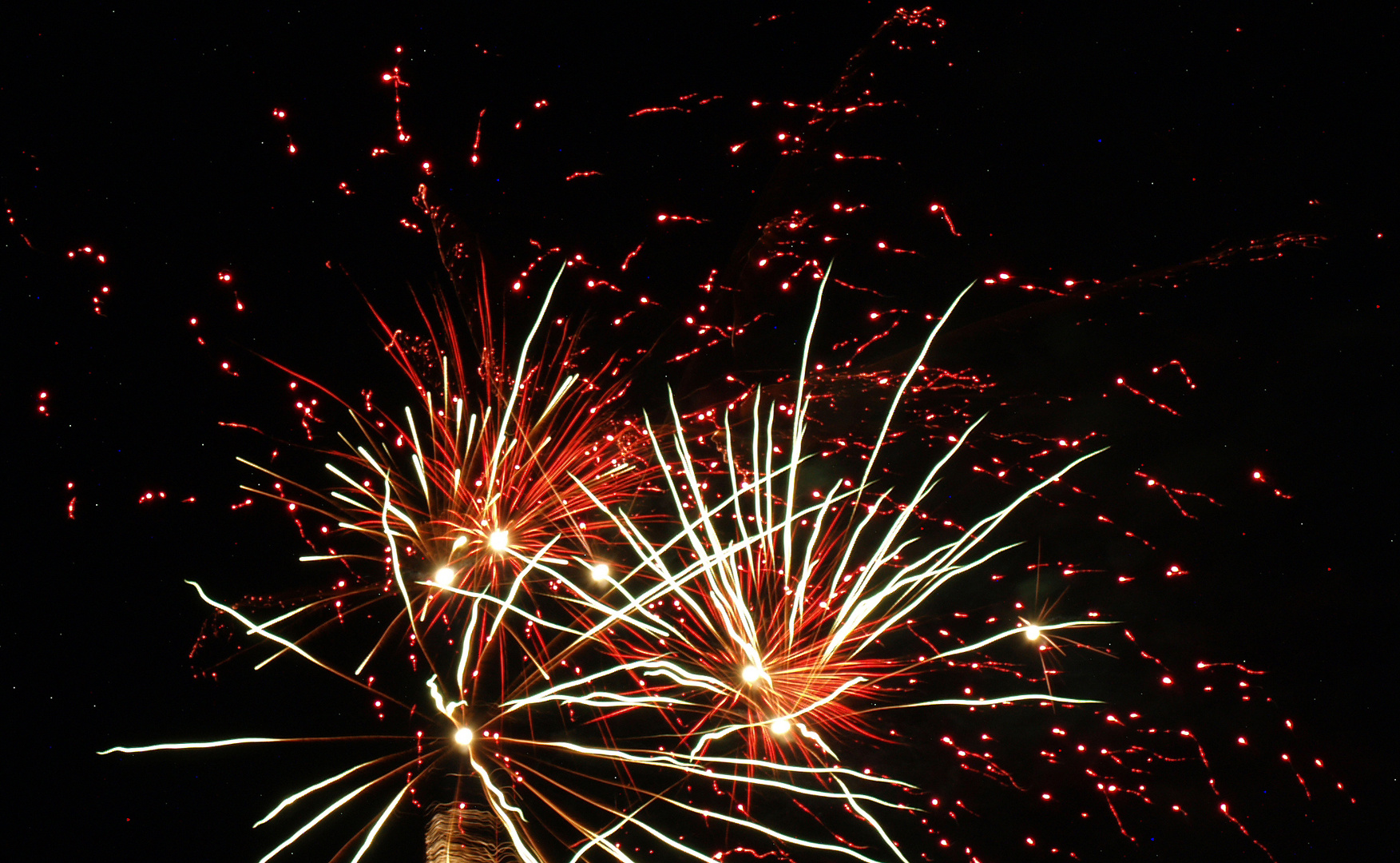 Feu d’artifice 4 - rouge et blanc  -- Feuerwerk 4 - rot und weiß