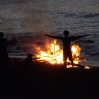 Feu sur la plage