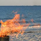 feu sur la plage