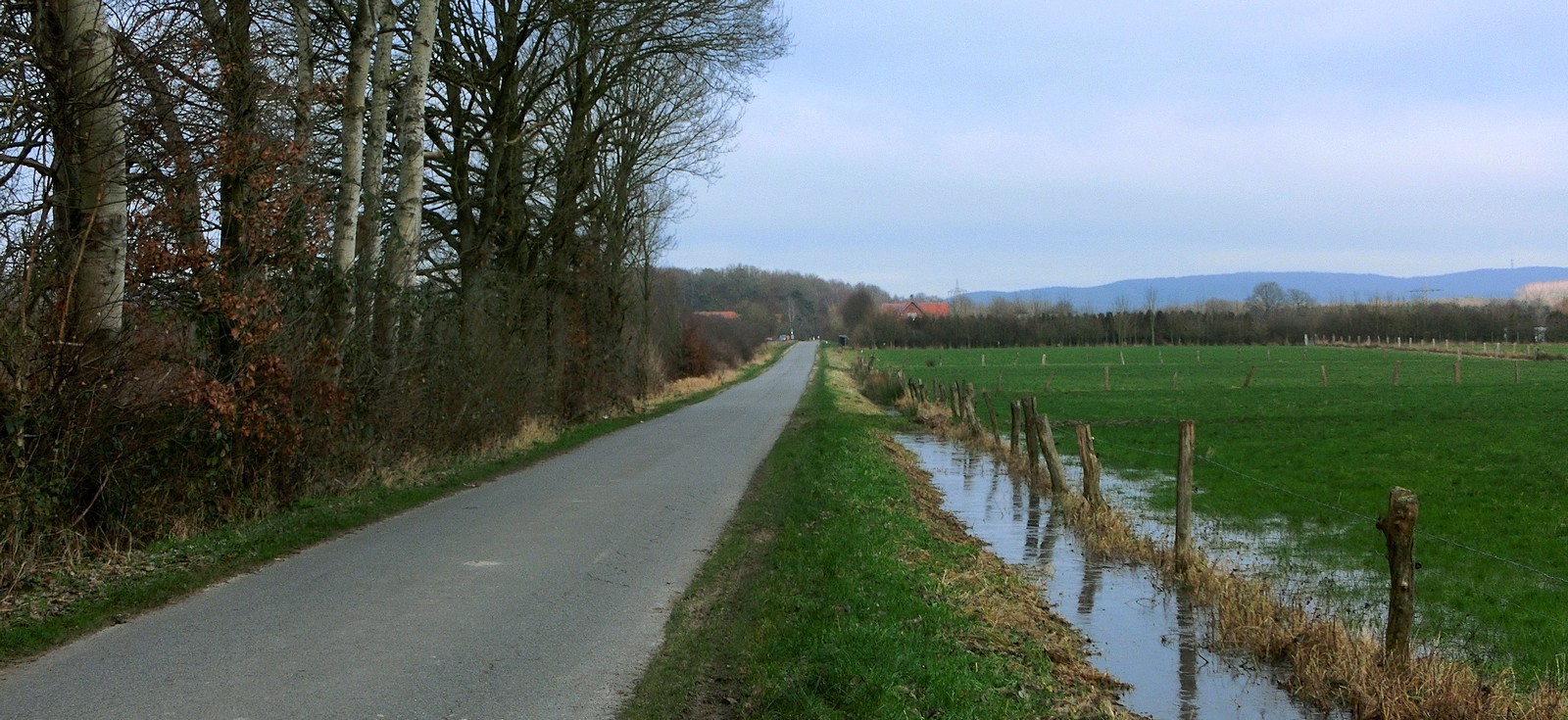 Feuchter Winter auf dem Lande