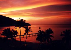 Feuer am Himmel, Penang, Malaysien