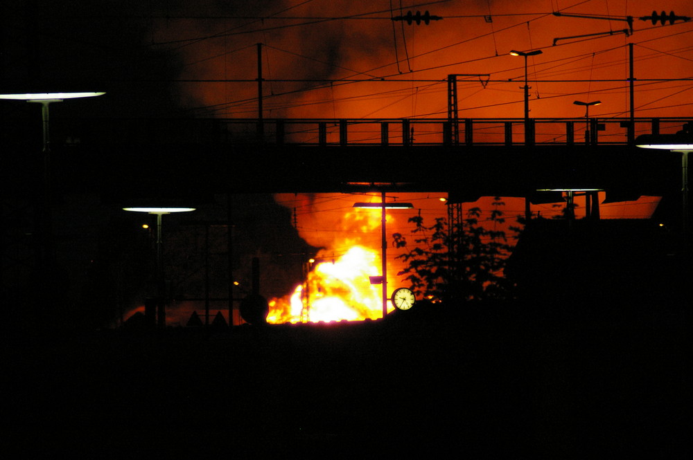 Feuer am Stellwerk