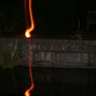 Feuer am Teich