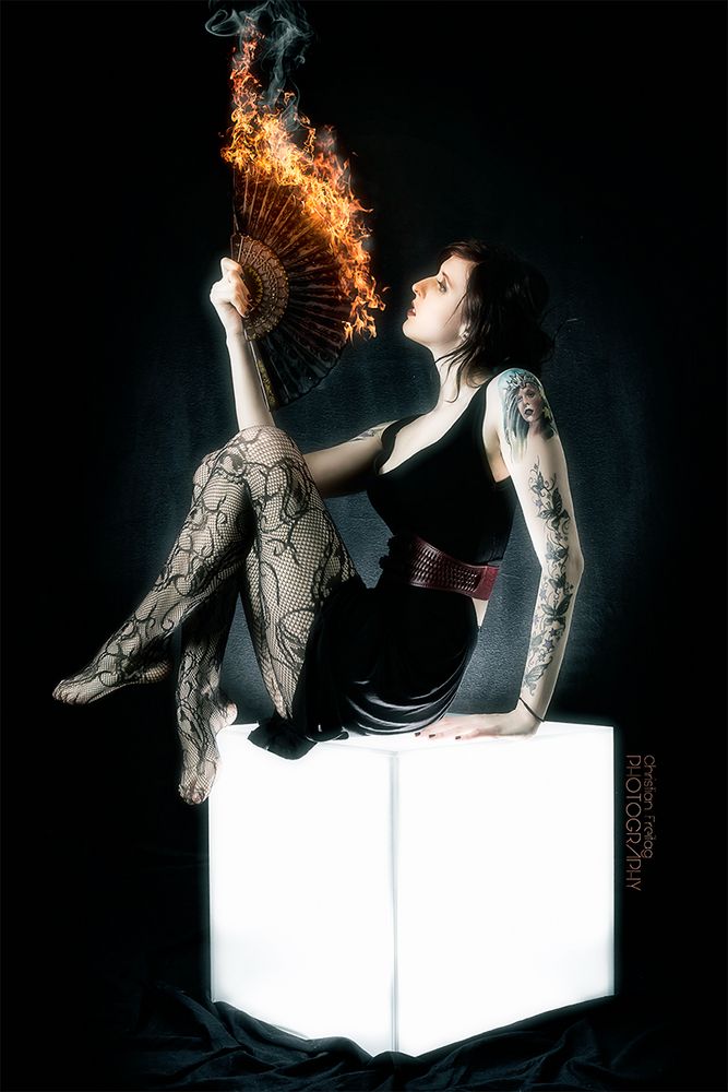 Feuer Fächer Foto &amp; Bild erwachsene, canon, tattoo Bilder auf