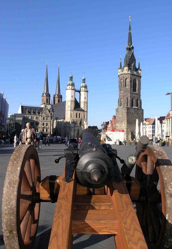 Feuer frei Anno 1806 auf Halles Marktplatz