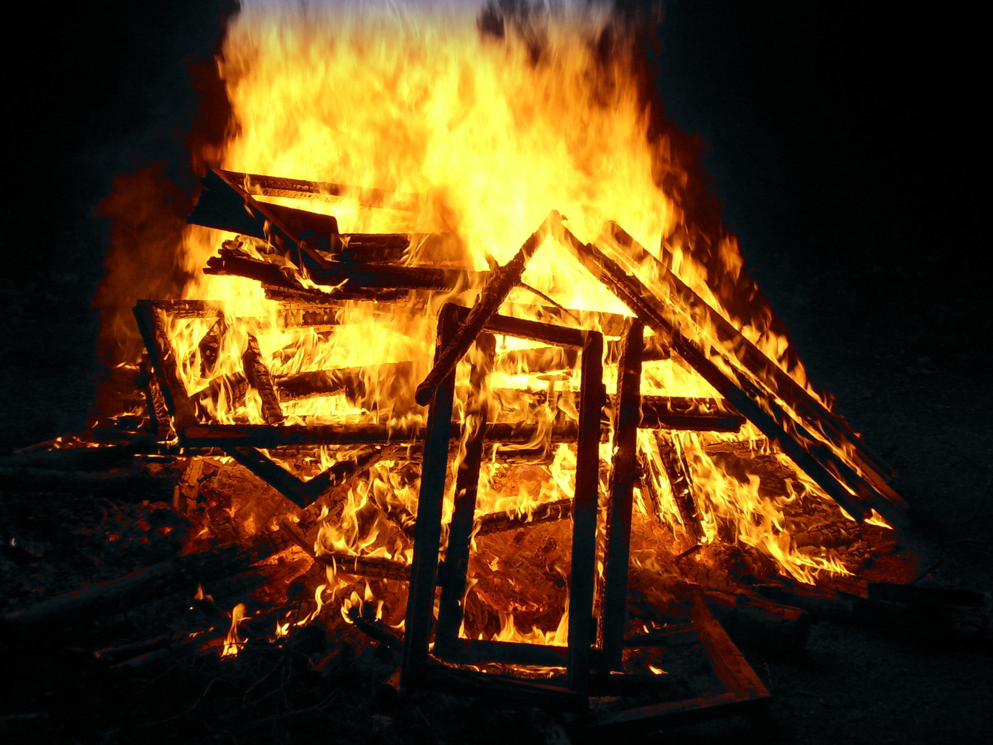 Feuer im Fenster