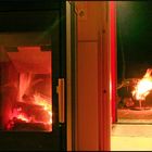 Feuer im Kaninofen und im Feuerkorb