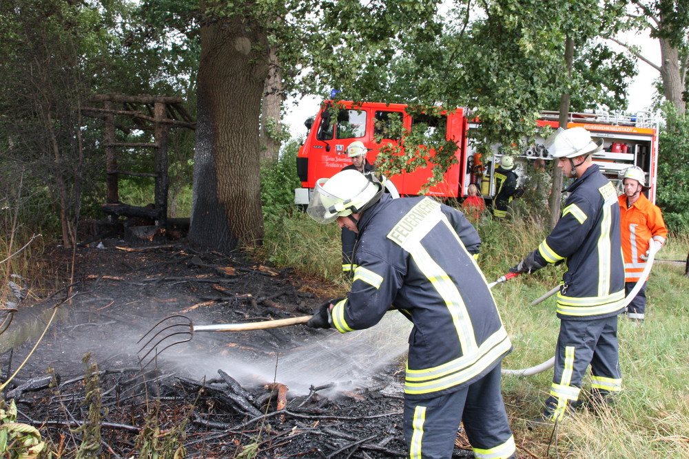 Feuer in Feldmark