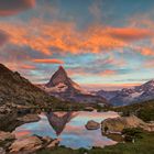 Feuer über dem Matterhorn