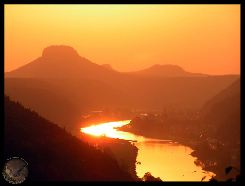 Feuer über der Elbe