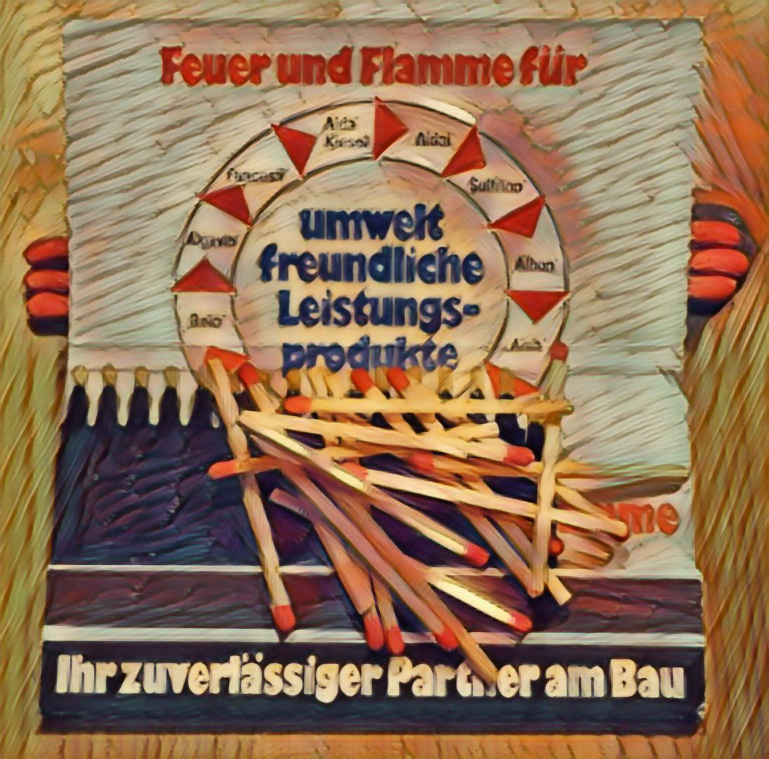 Feuer und Flamme für Streichhölzer