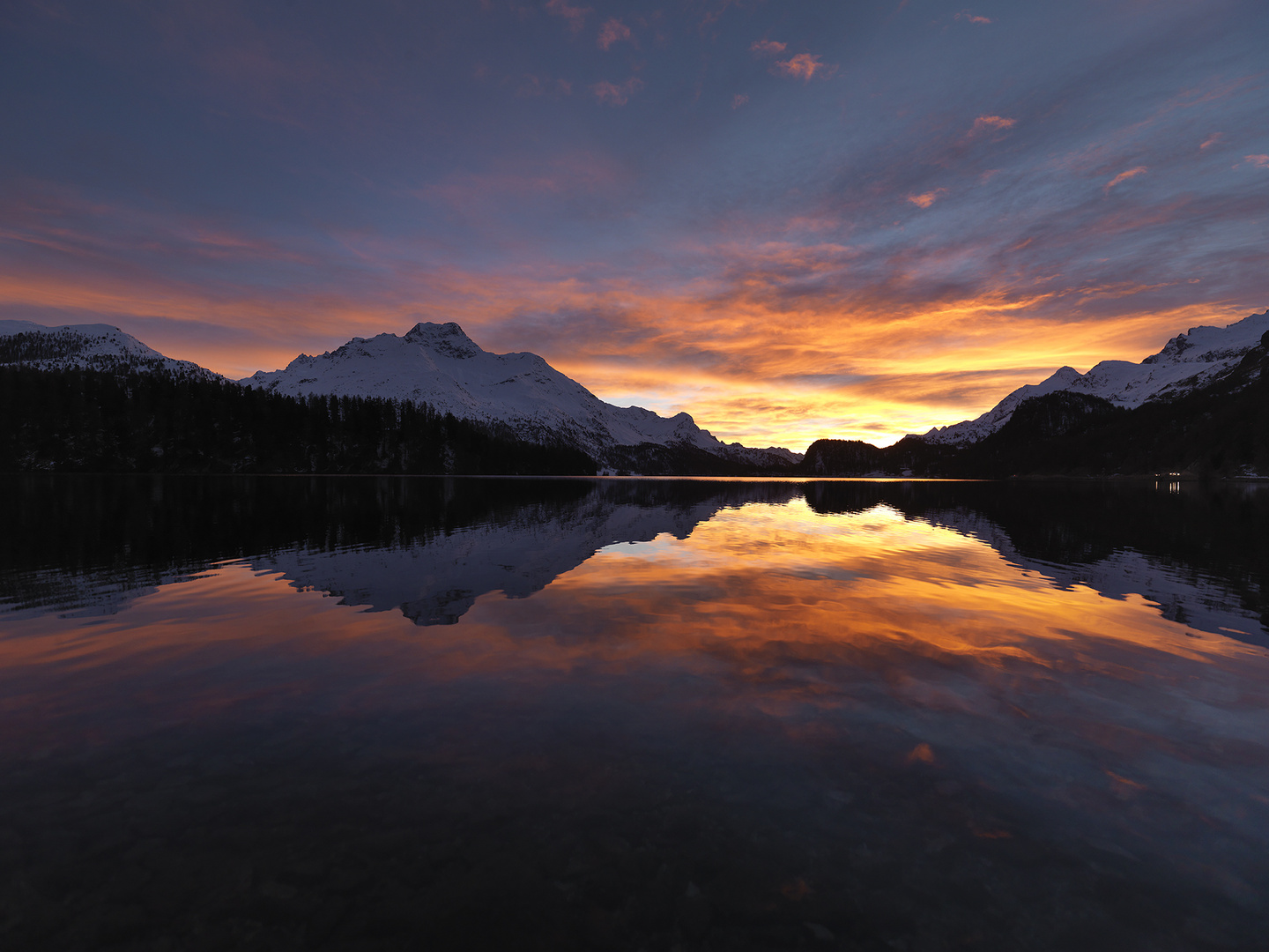 Feuerabend am Silsersee