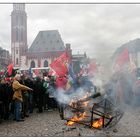 Feuerchen auf dem Römer - 28. März 2009: Demonstrationen zur Wirtschaftskrise