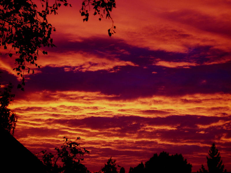 Feuerhimmel am Abend