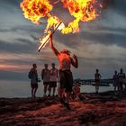 Feuerkünstler auf Ibiza