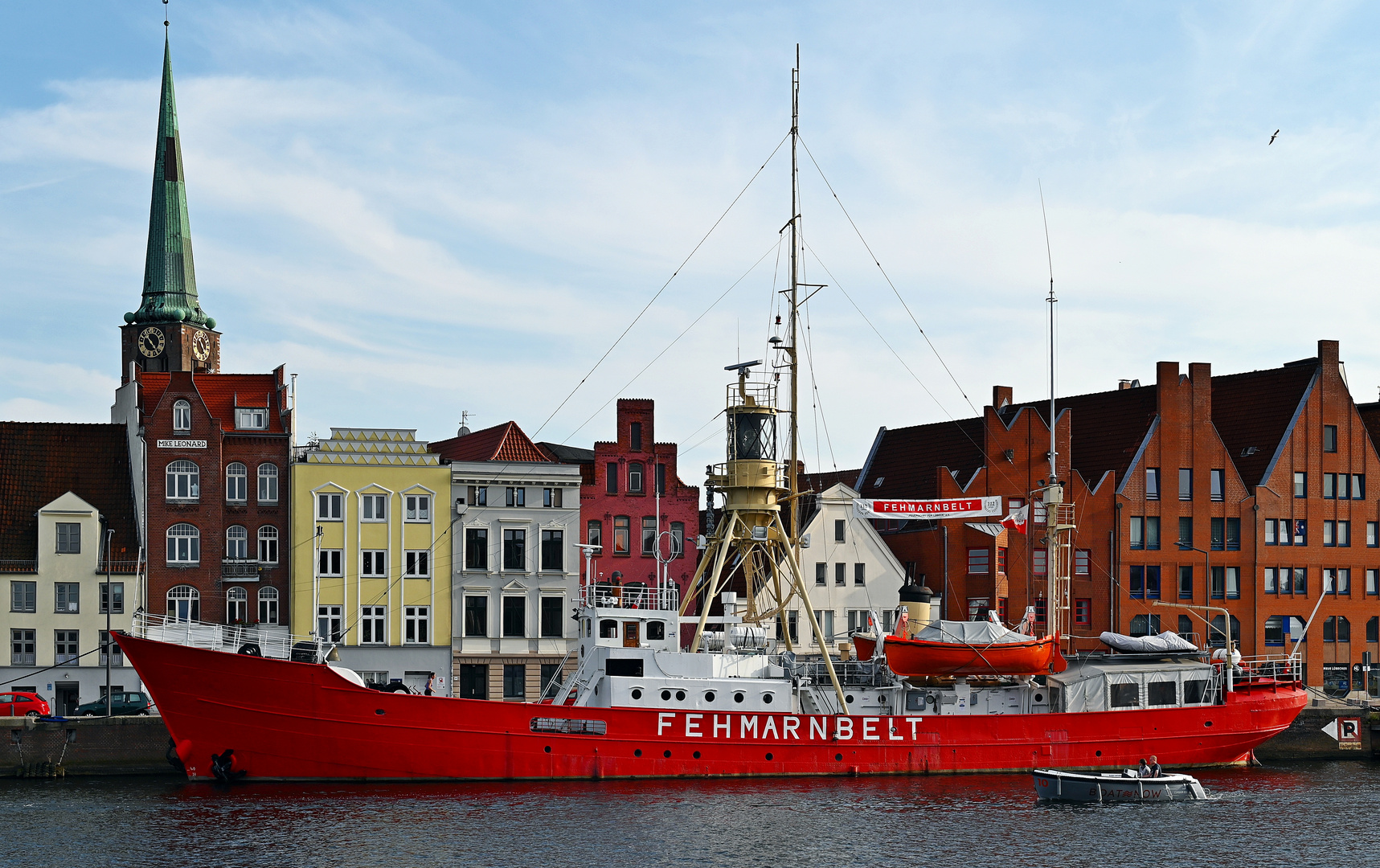 Feuerschiff FEHMARNBELT an der Lübecker Untertrave