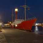 Feuerschiff Weser bei Nacht