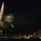 Feuersegel beim Hafenfeuerwerk Wallensteintage 2015 in Stralsund