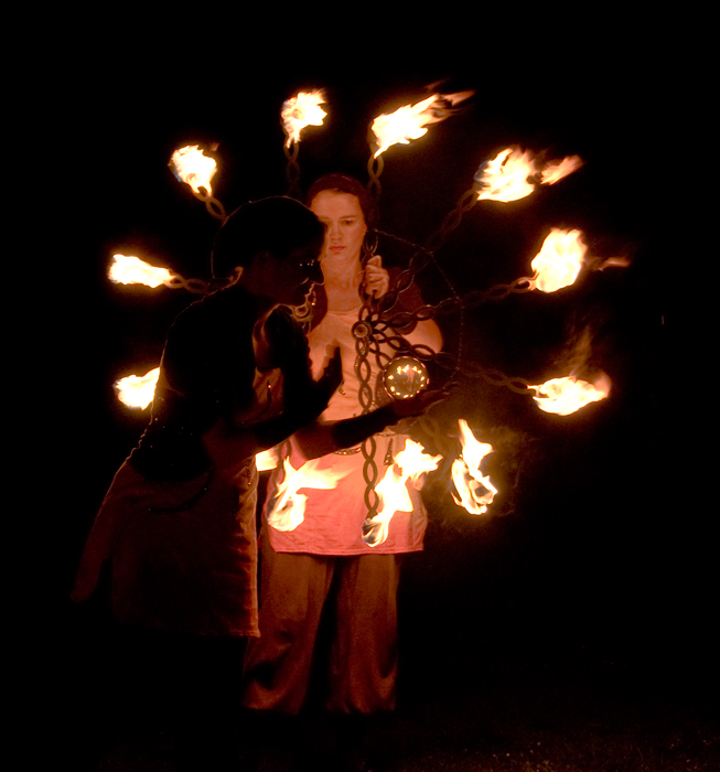 Feuershow in Planten un Blomen in Hamburg