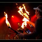 Feuershow mit Live Musik