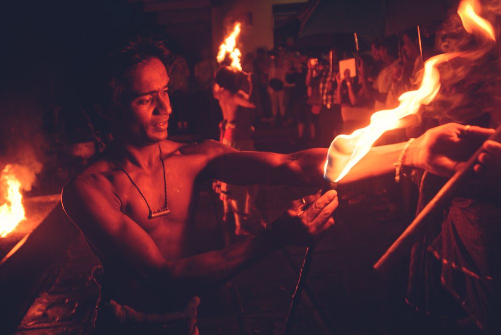 Feuertänzer in Kandy