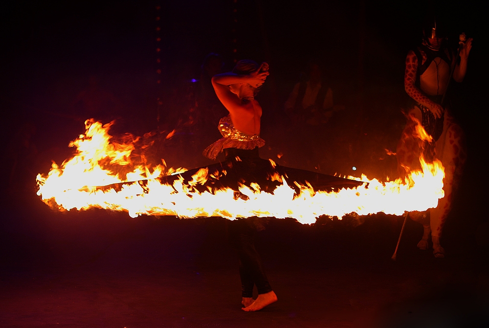 Feuertanz mit Lara Jacobs/ Ch.