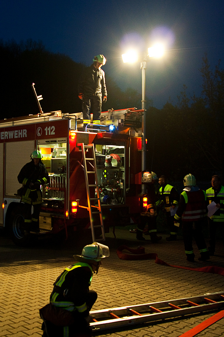 Feuerwehr bei einer Übung