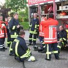 Feuerwehr nach einer harten Übung