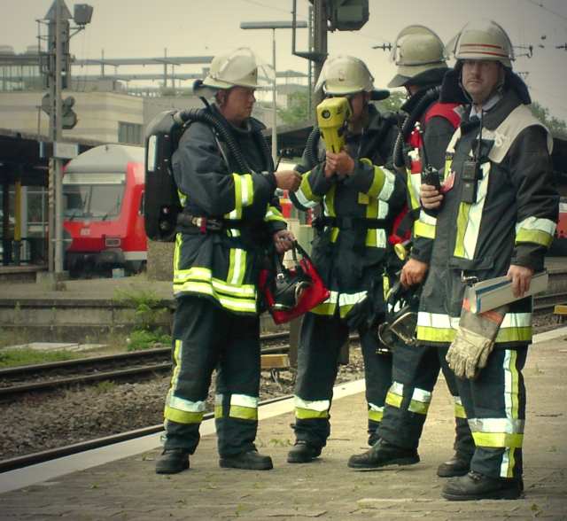 Feuerwehr zur Übung