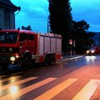 feuerwehrauto im Mondschein