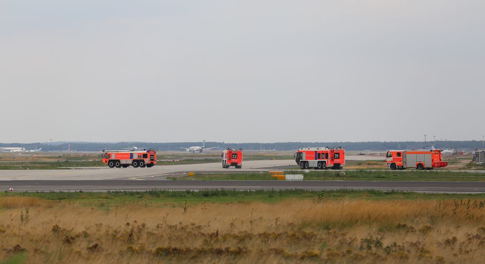 Feuerwehreinsatz im Rhein Main Airport FRA