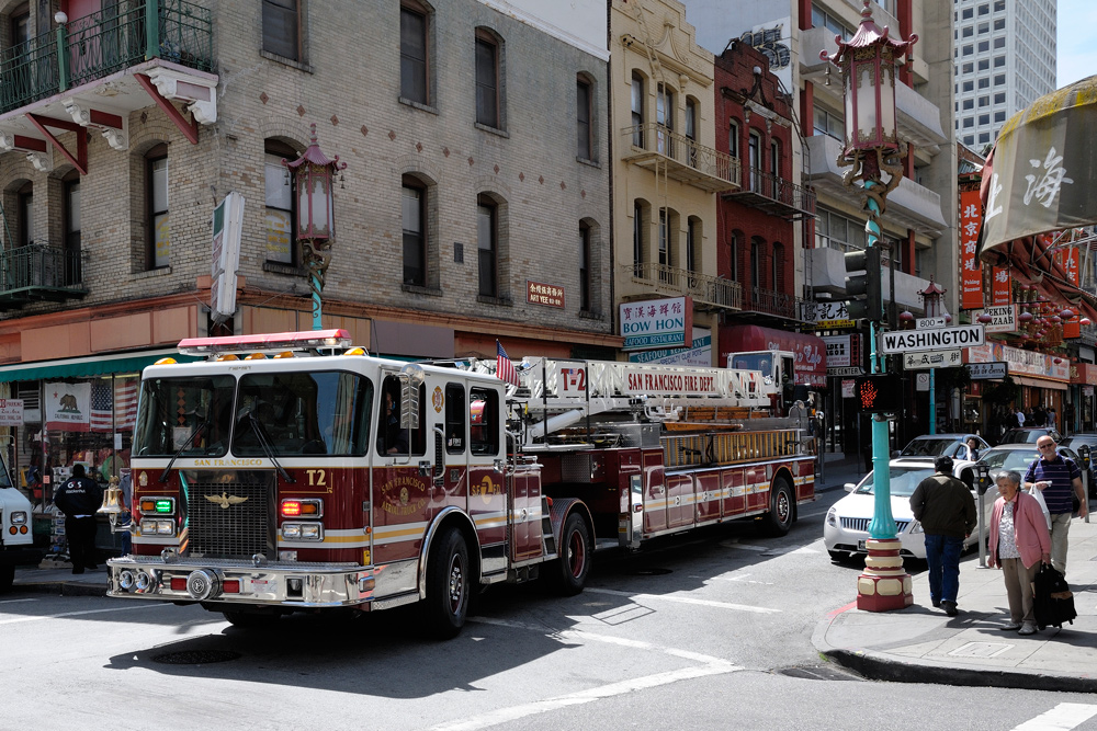 Feuerwehreinsatz in Chinatown