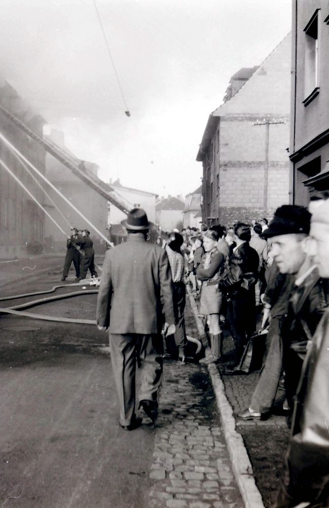 Feuerwehreinsatz um 1950