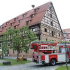 Feuerwehreinsatz zur Storchenberingung